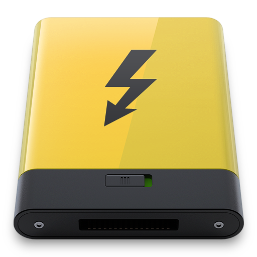 Yellow Thunderbolt Icon 512x512 png